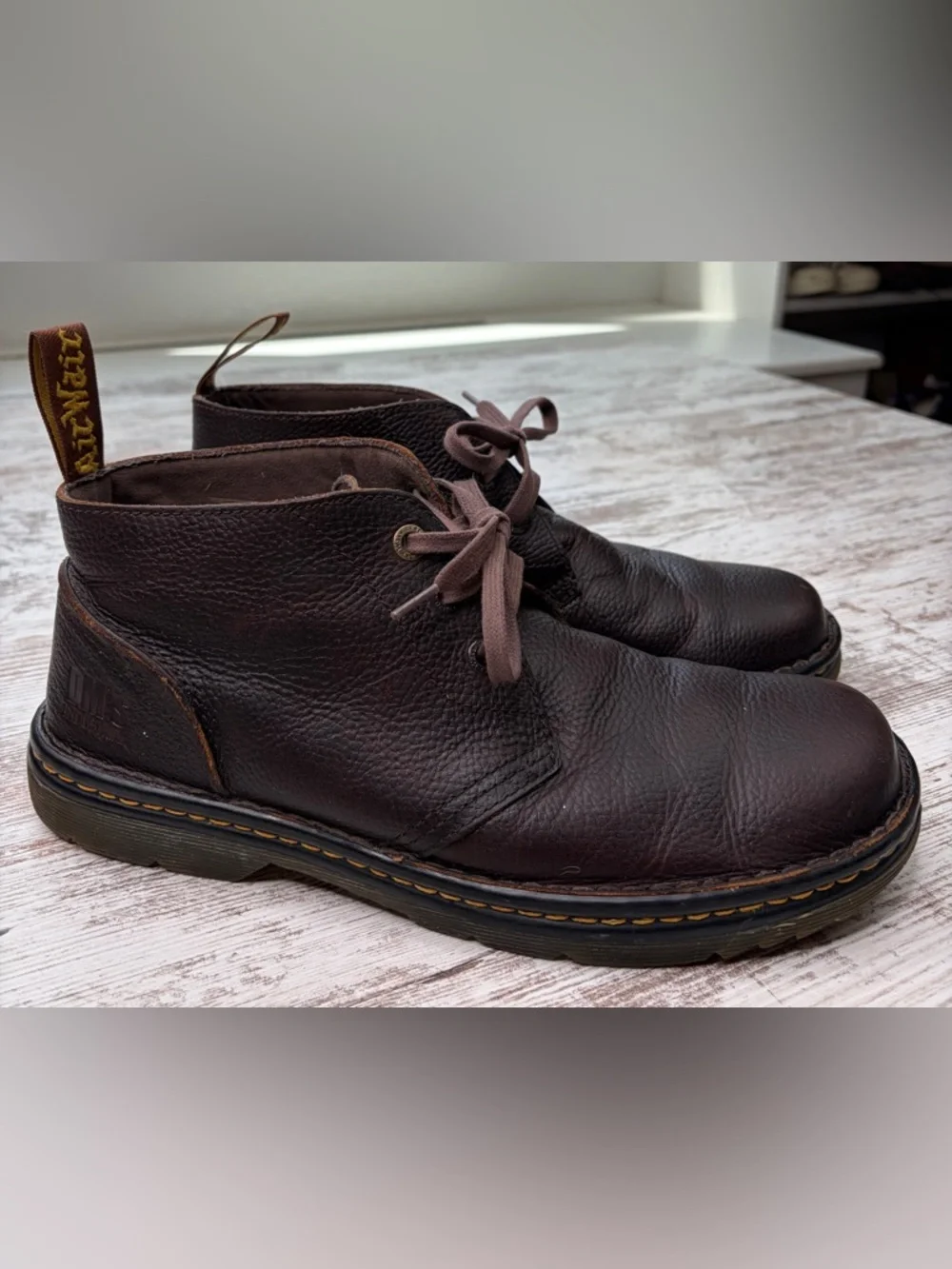 Dr. Martens Men’s Brown Leather Chukka Boots Industrial Sussex sz 12 GUC